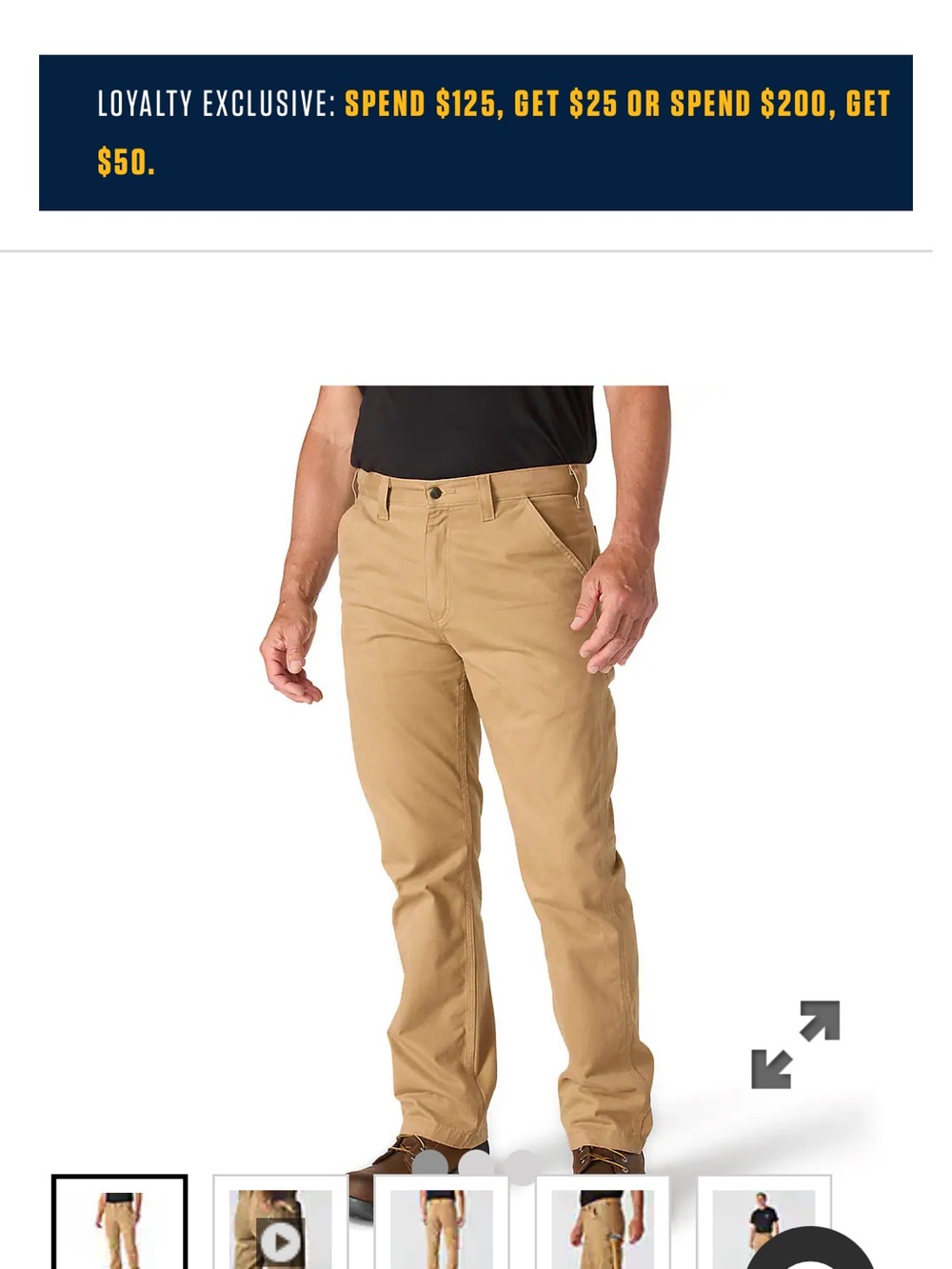 Carhartt Men's Utility Work Pants - Tan - Picture 5 of 5